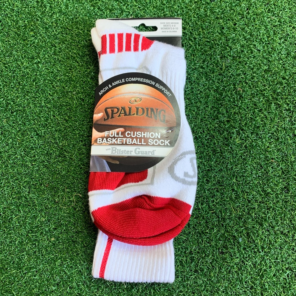Spalding Basketball Blister Guard Crew Socks